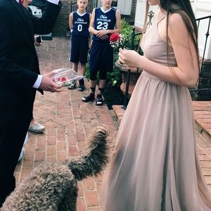 nude lulus prom dress